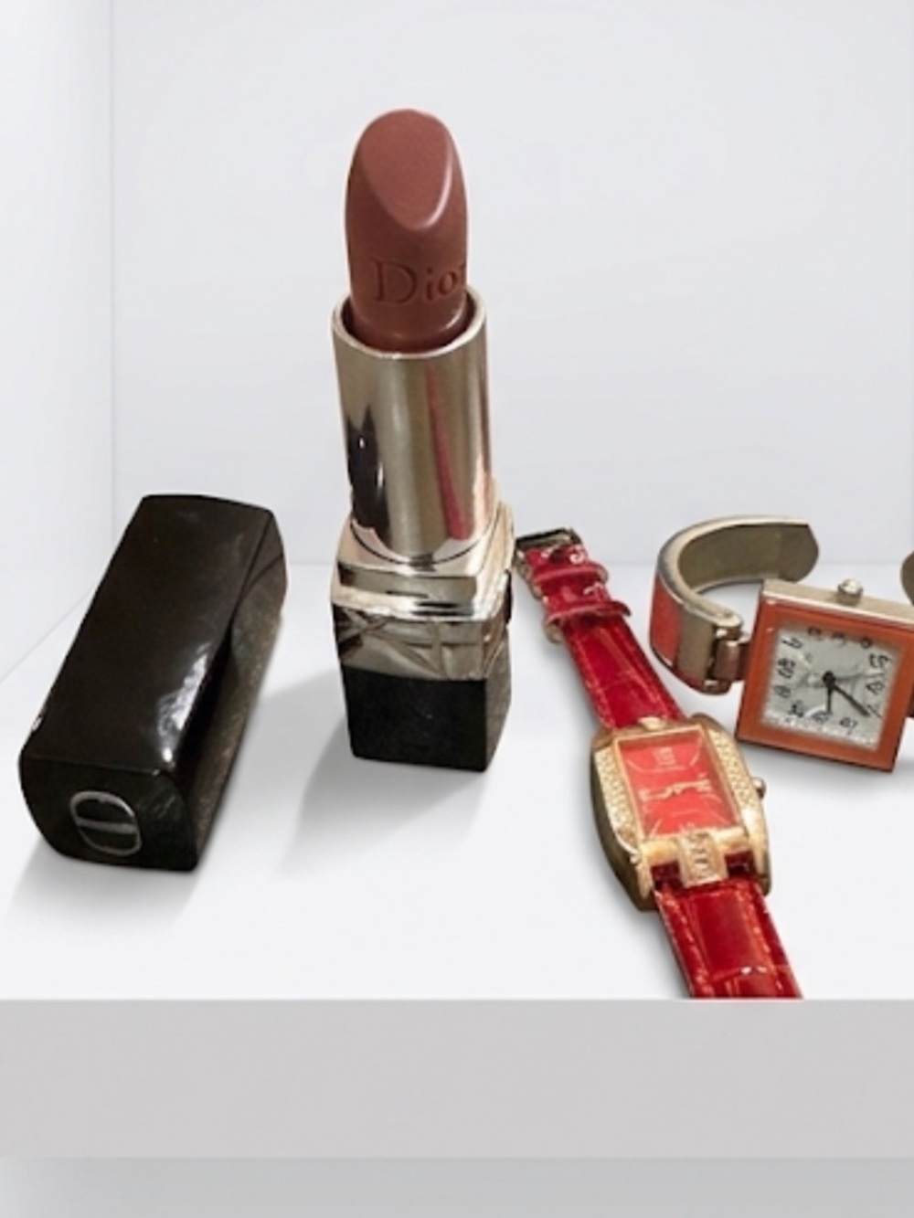 Dior Nude Brown Lipstick NWOB with bonus 2 Fashion Watches